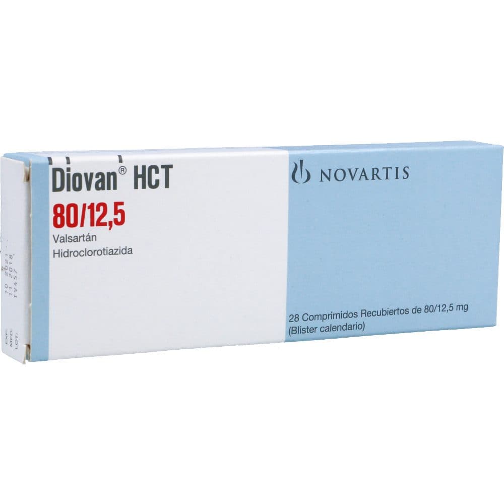 Diovan Hct Tabletas Recubiertas 80Mg+12.5Mg Caja X 28