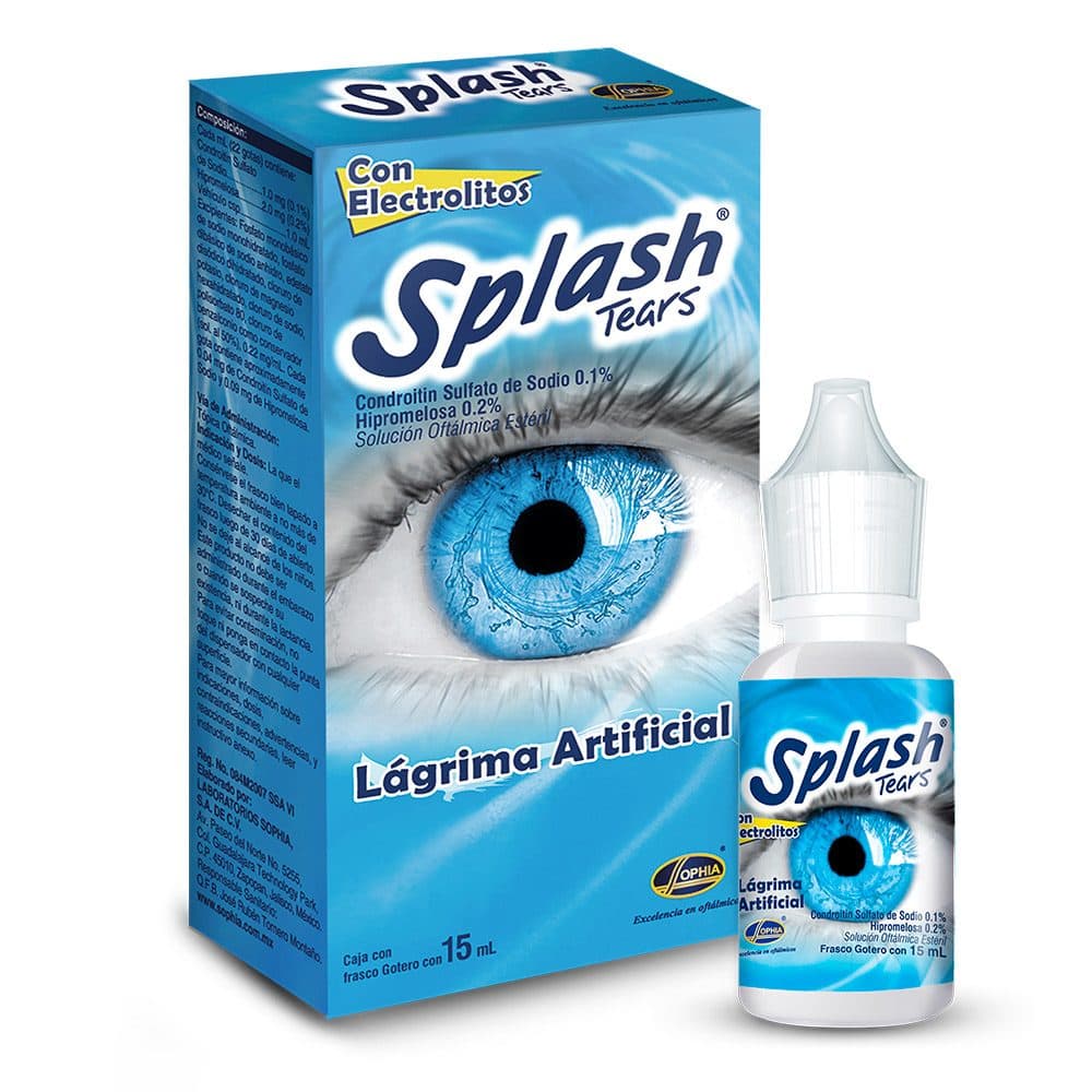 Lubricante Ocular Splash Tears Solución Oftálmica Estéril Frasco X 15 Ml