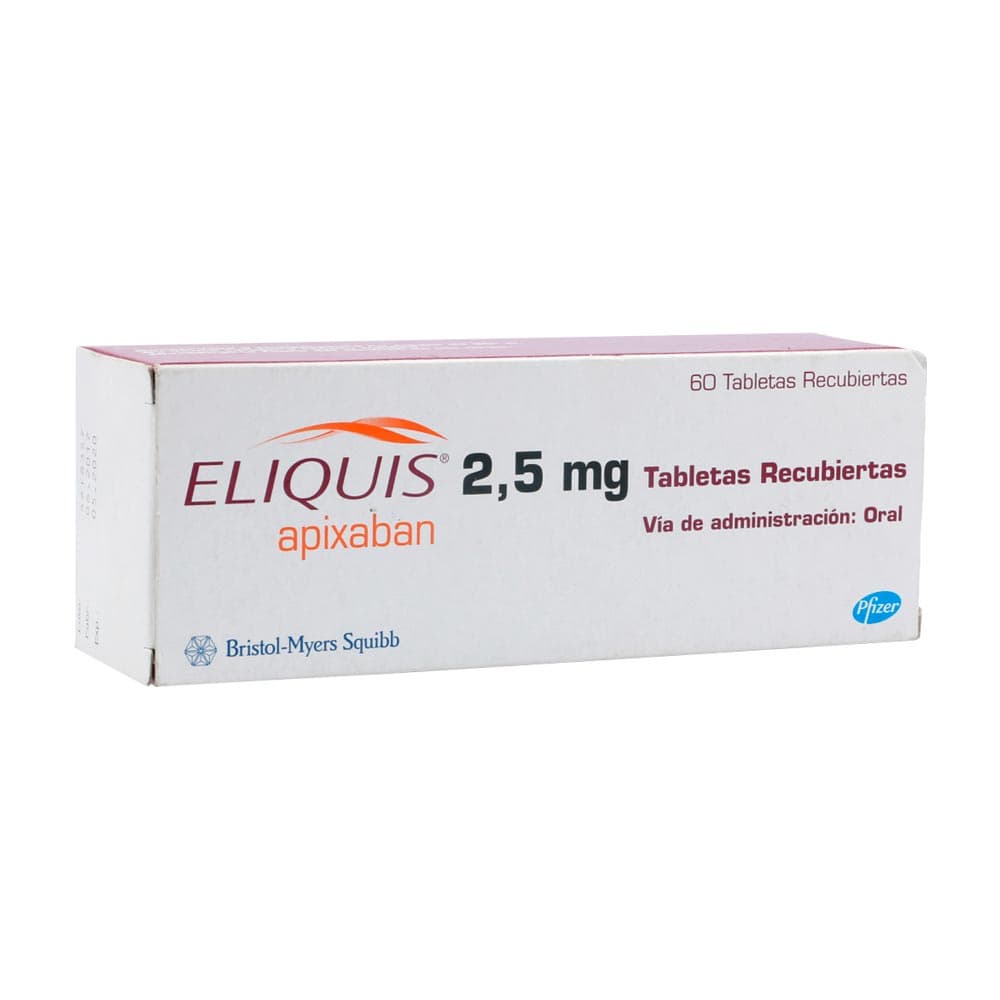 Eliquis Tabletas Recubiertas 2.5Mg Caja X 60