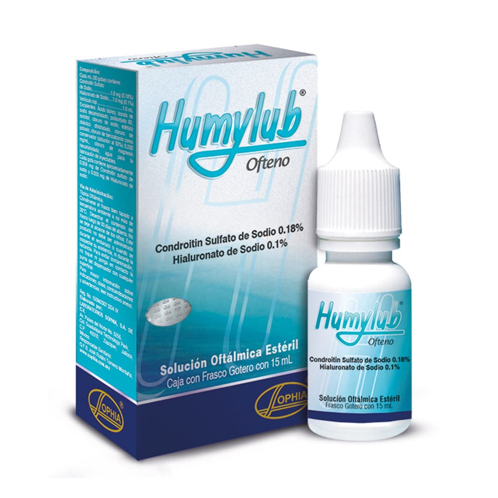Humylub Ofteno (1.8Mg+1Mg)/Ml Solución Oftalmica Frasco X 15 Ml