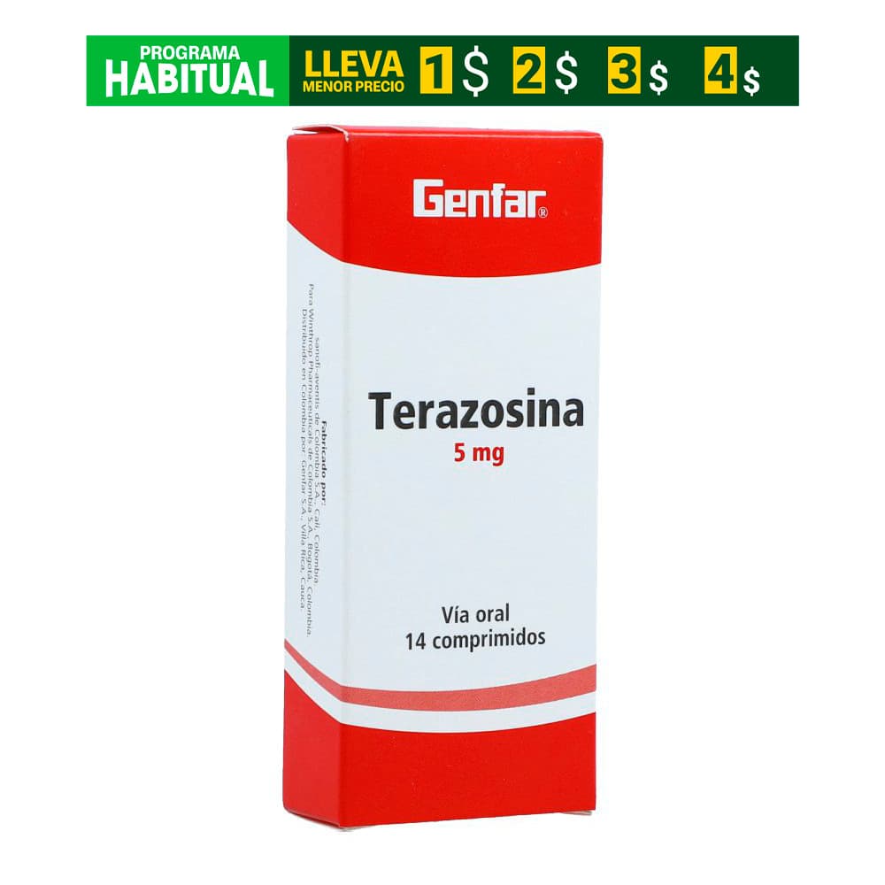 Terazosina Winthrop 5Mg Caja X 14 Tabletas