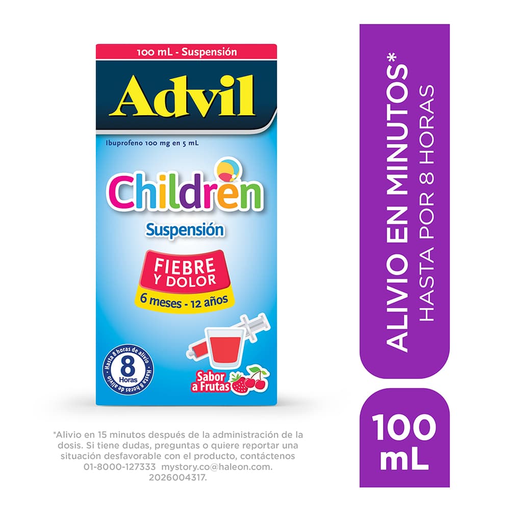 Advil Children para Niños 100 mg/5 ml Suspensión Oral 100 ml
