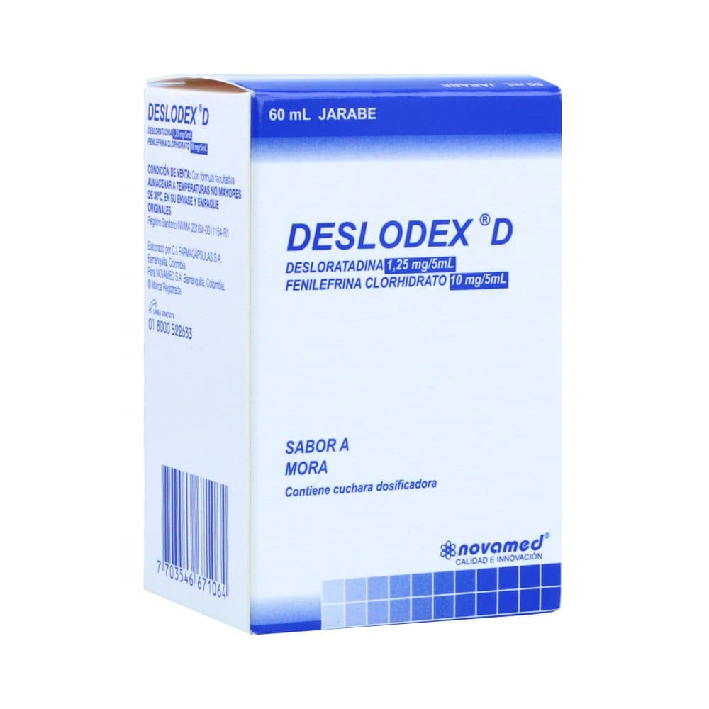 Deslodex D Jarabe (1.25Mg+10Mg)/5Ml Frasco X 60Ml