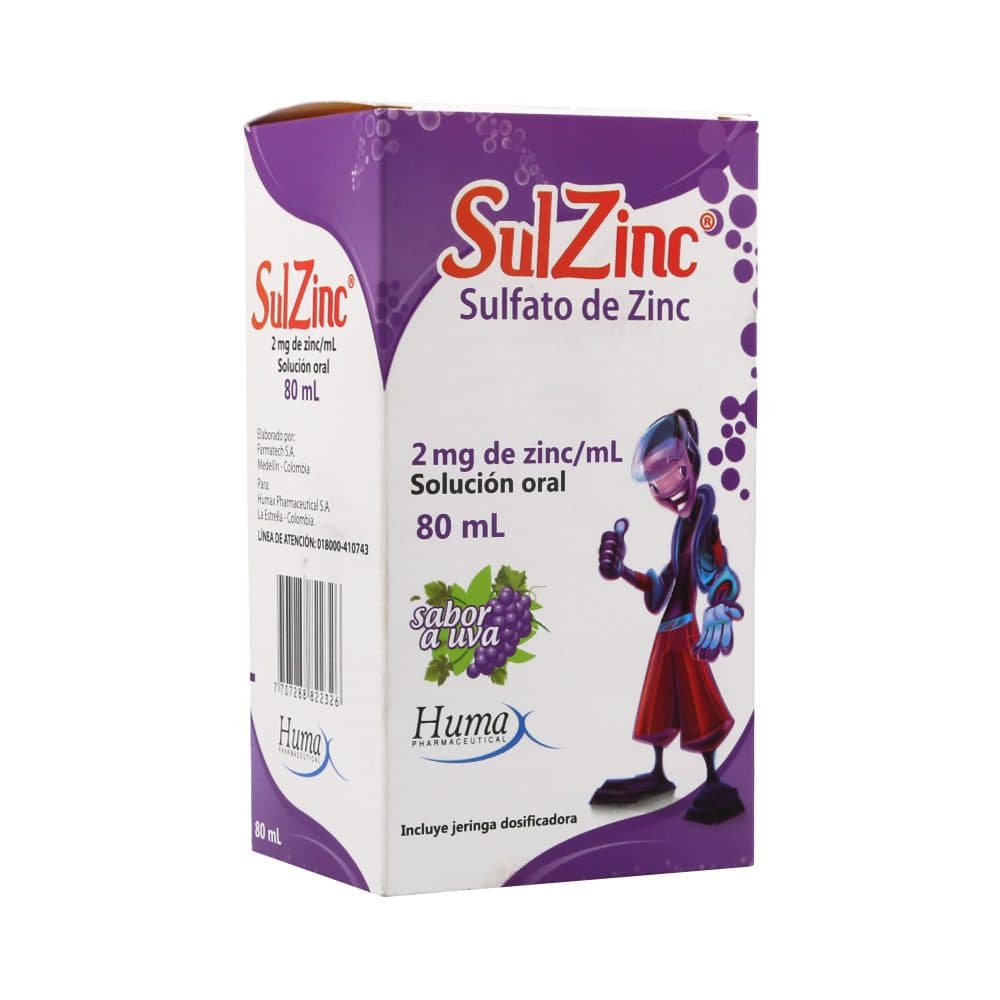Sulzinc Solución Oral 2Mg/Ml Frasco X 80Ml