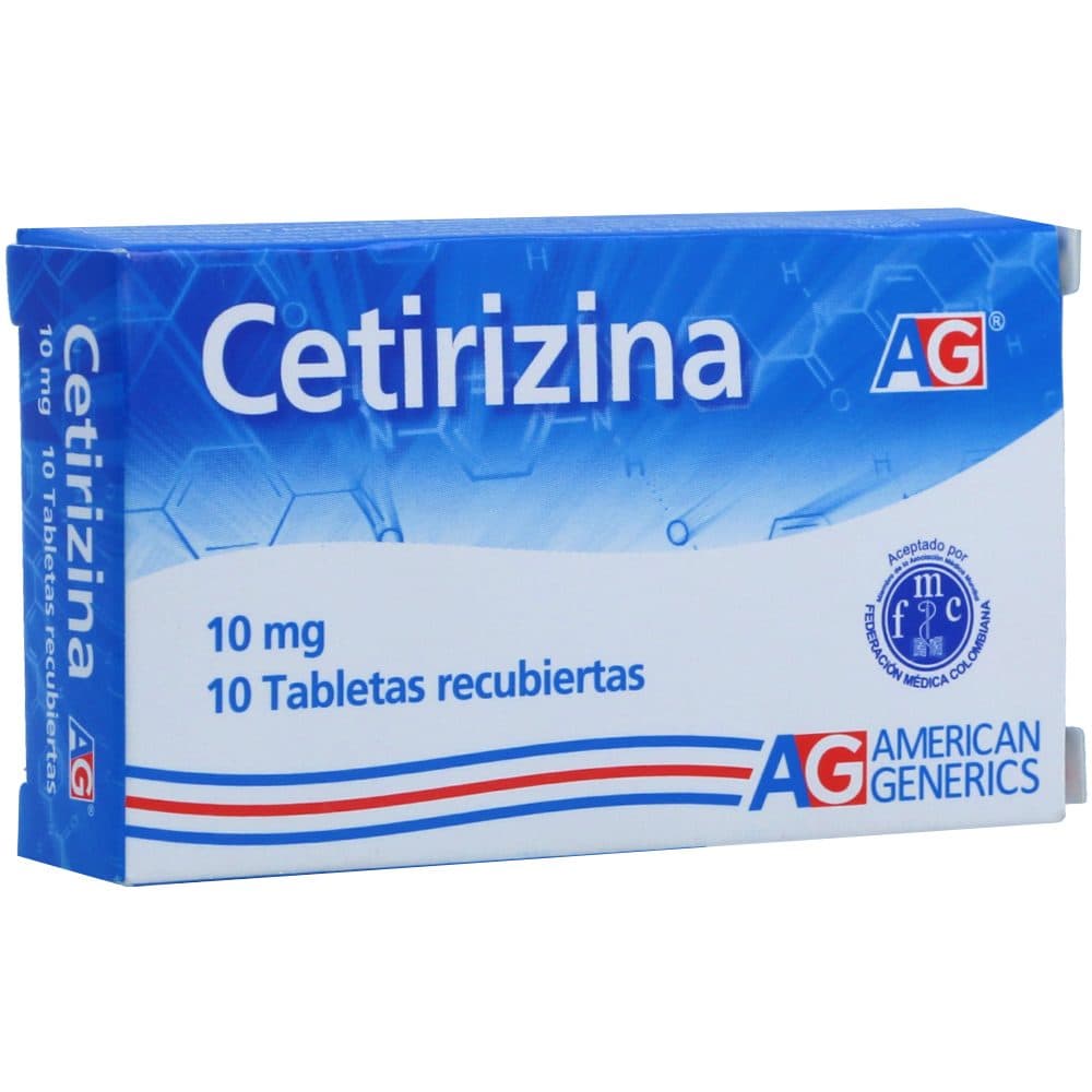 Cetirizina American Generics 10Mg Caja X 10 Tabletas Recubiertas