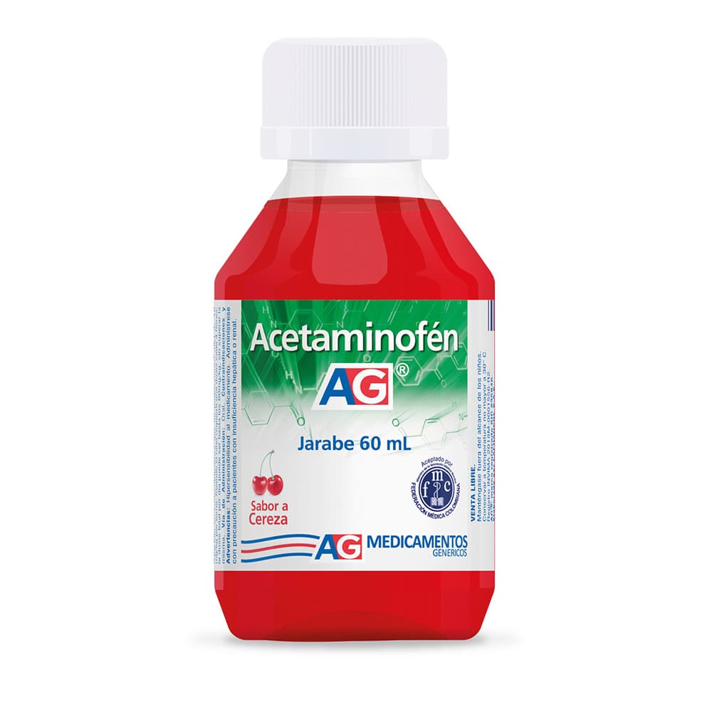 Acetaminofen 150Mg/5Ml(3%) Jarabe Frasco X 60Ml Amer Gen Cereza