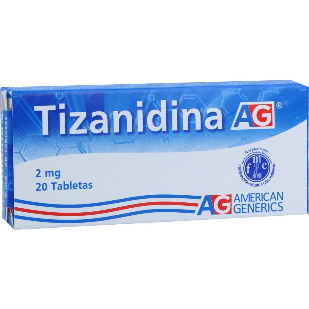 Tizanidina Tabletas 2Mg Caja X 20