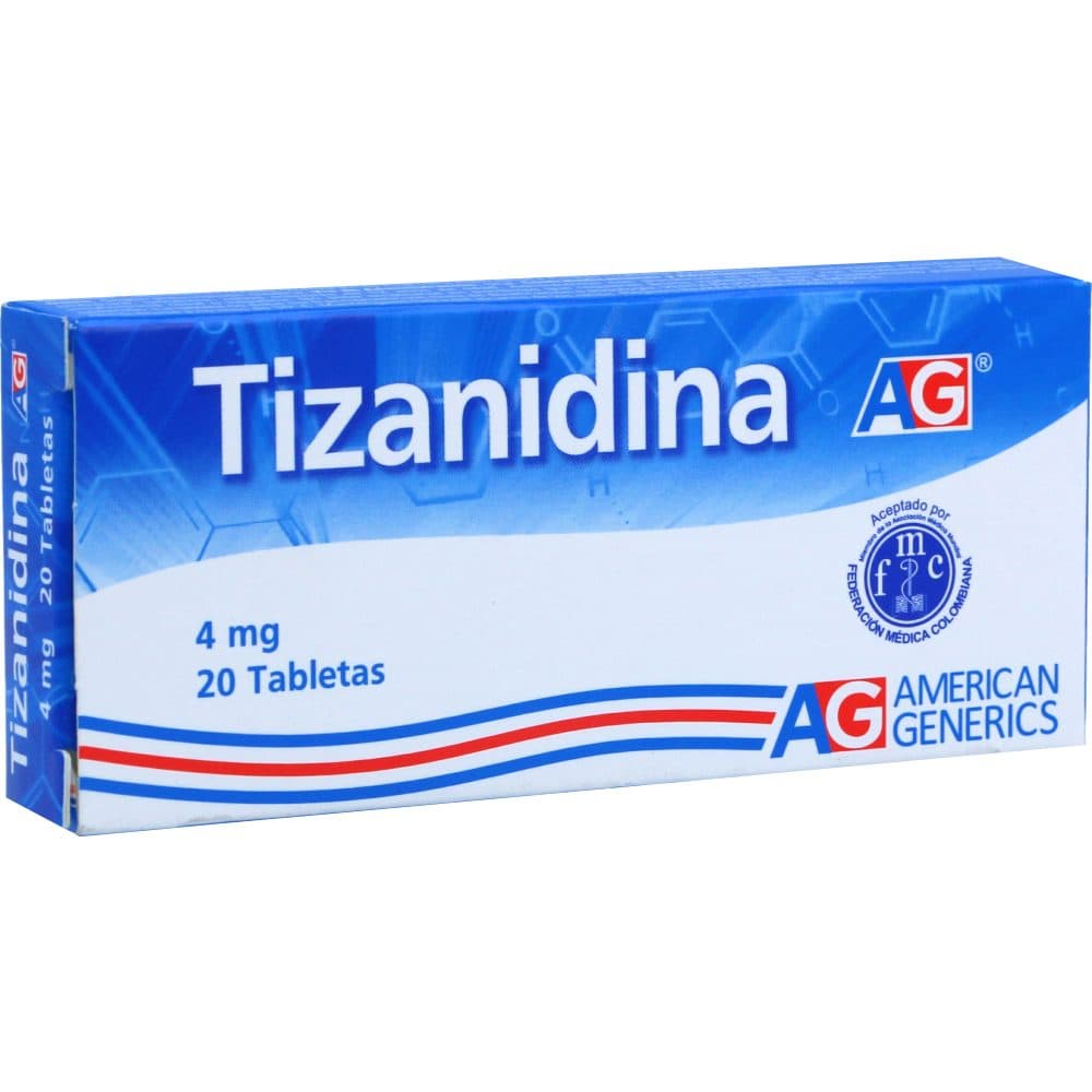 Tizanidina 4Mg Caja X 20 Tabletas