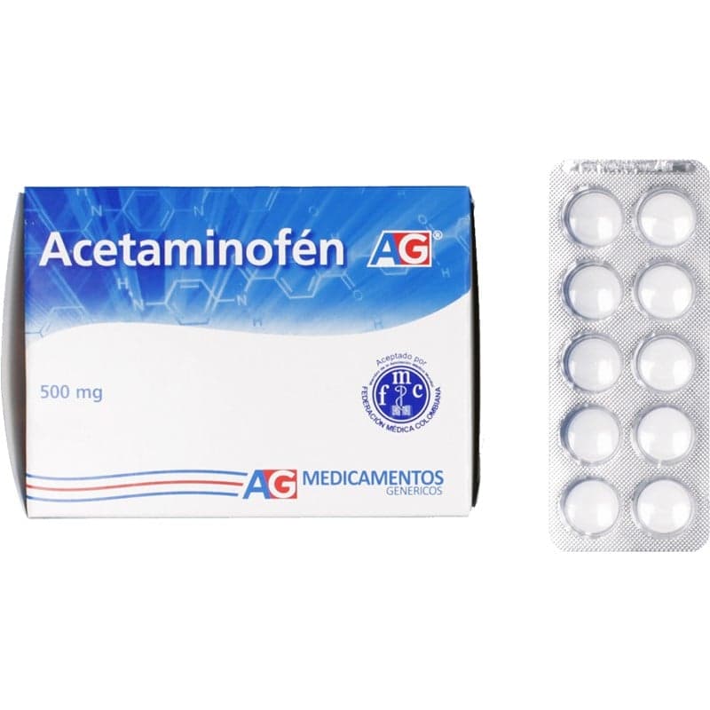 Acetaminofen 500Mg Tabletas Blister X 10 Amer Gen