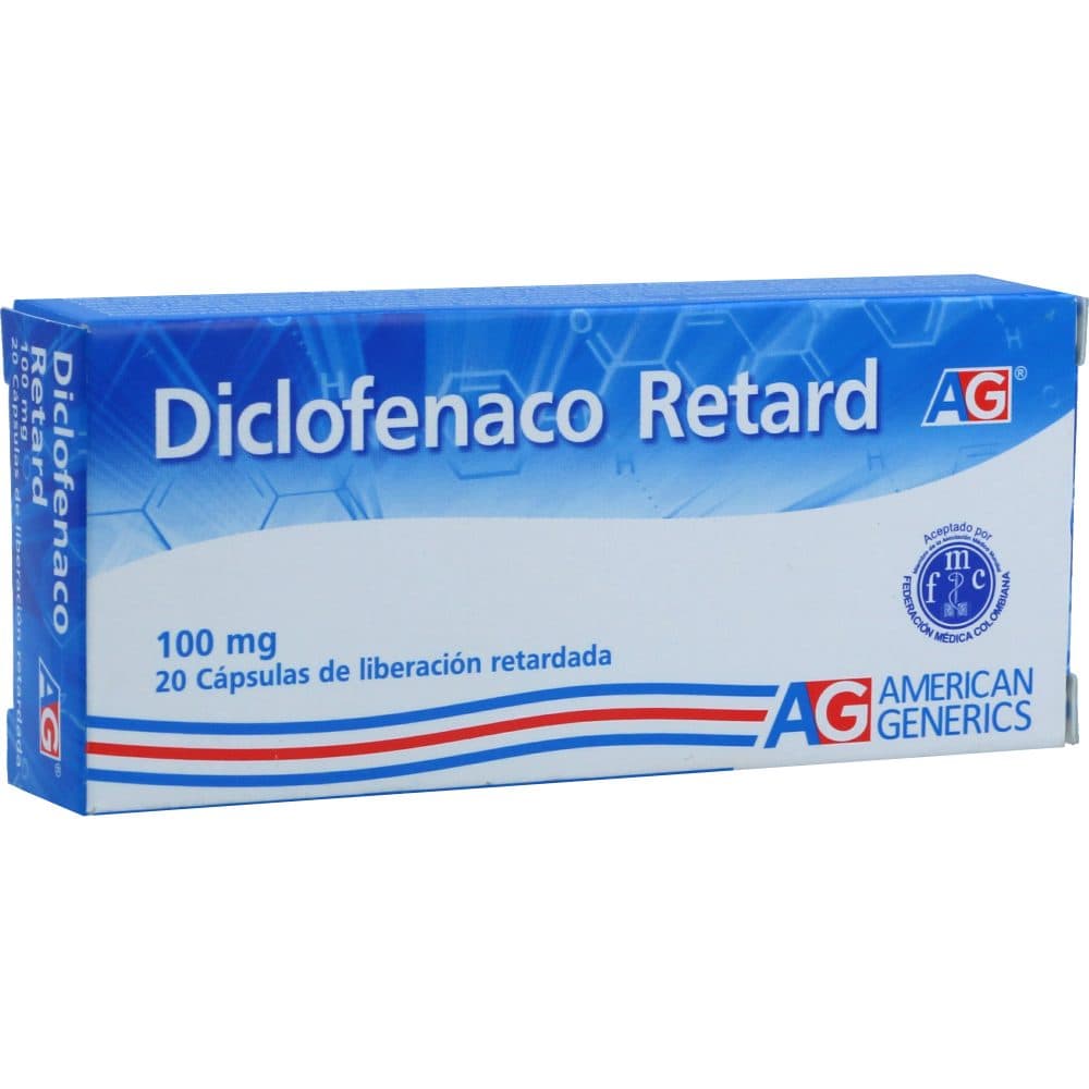Diclofenaco Retard American Generics Blister X 10 Liberación Prolongada
