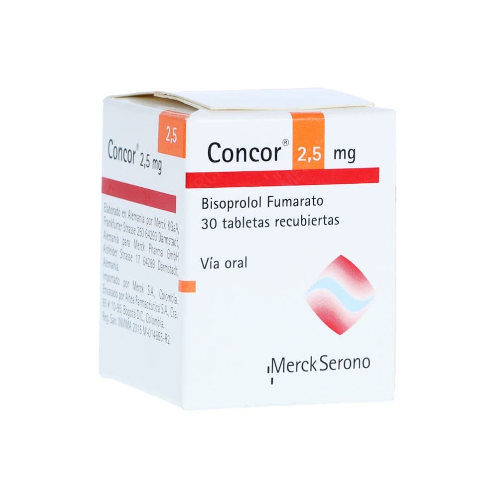 Concor 2.5Mg Tabletas Recubiertas Frasco X 30