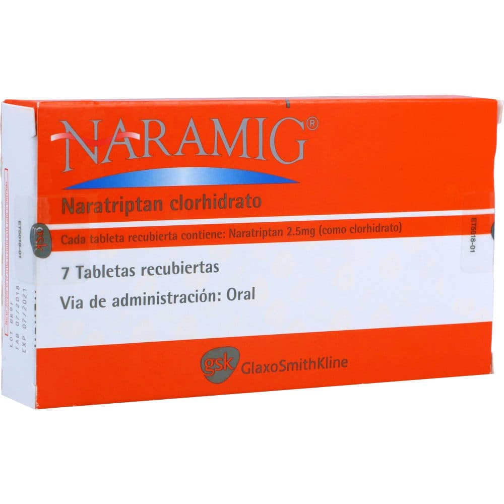 Naramig 2.5Mg Caja X 7 Tabletas Recubiertas