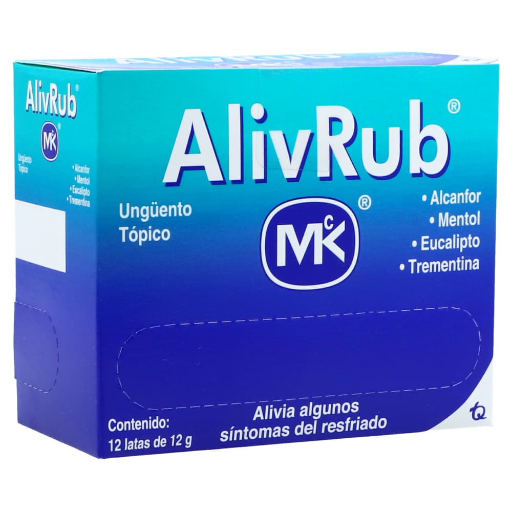 Alivrub Display (1.33+5.26+4.67+2.82)% Ungüento Tópico Lata X 12 Gr