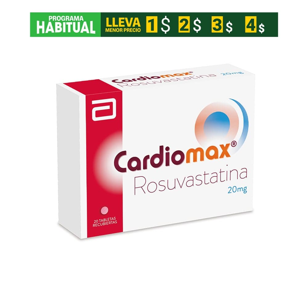 Cardiomax 20Mg Caja X 20 Tabletas Recubiertas