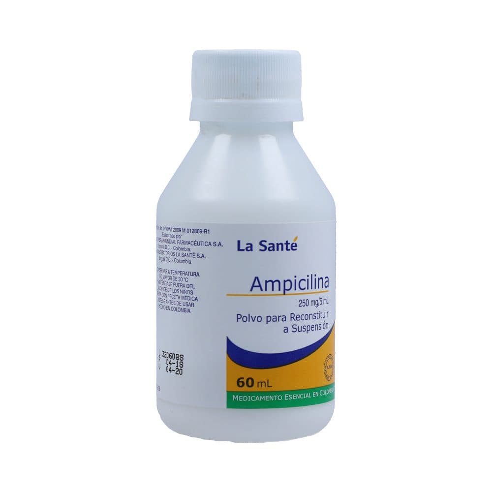 Ampicilina 250Mg/5Ml Suspensión Frasco X 60Ml