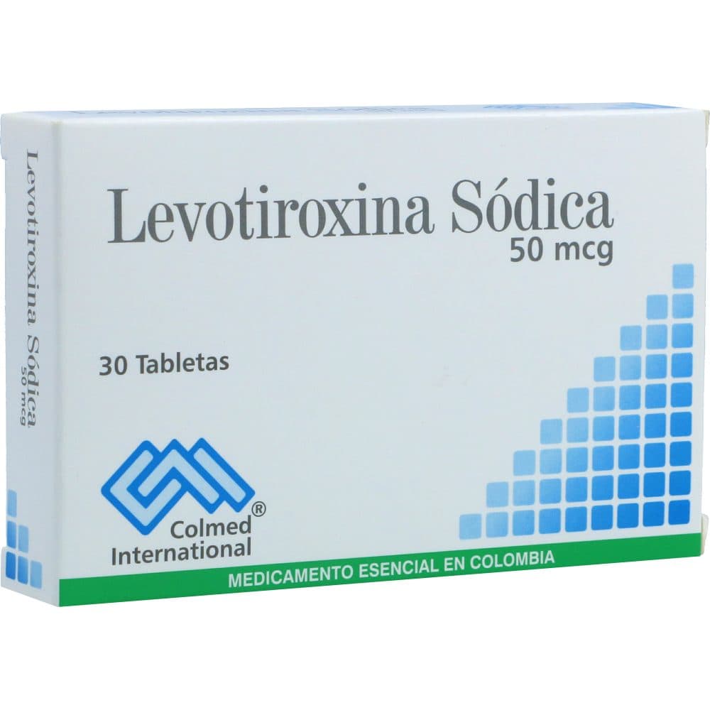 Levotiroxina Sódica Tabletas Colmed International 50Mcg Caja X 30 Tabletas