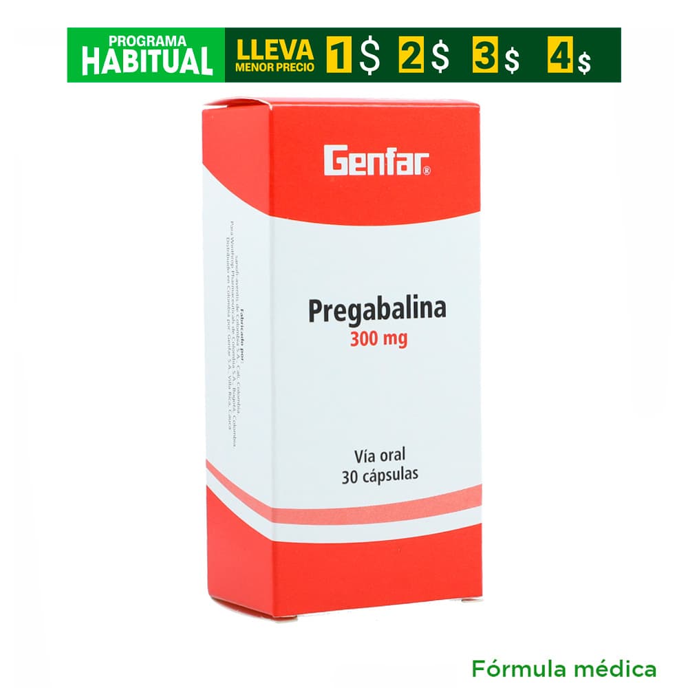 Pregabalina 300 Mg Capsulas Caja X 30