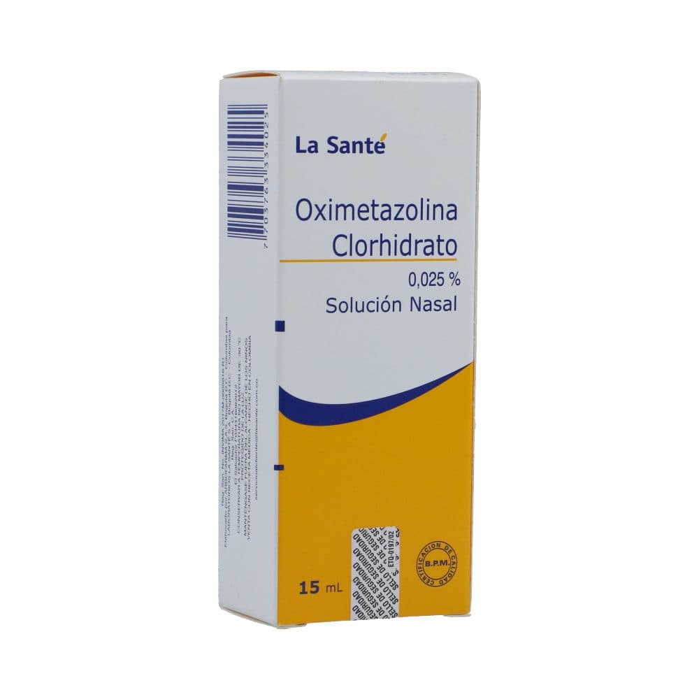 Oximetazolina Clorhidrato Solución Nasal 0.25% Frasco X 15 Ml