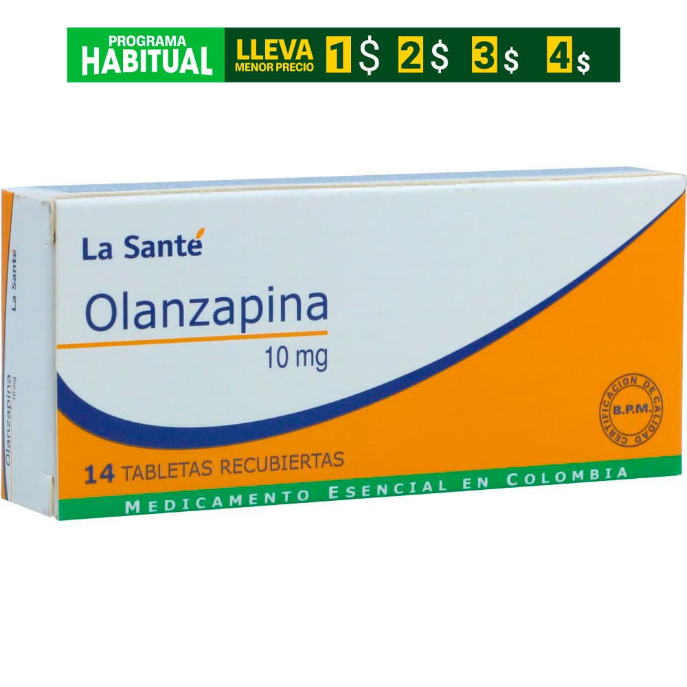 Olanzapina Tabletas Recubiertas 10Mg Caja X 14