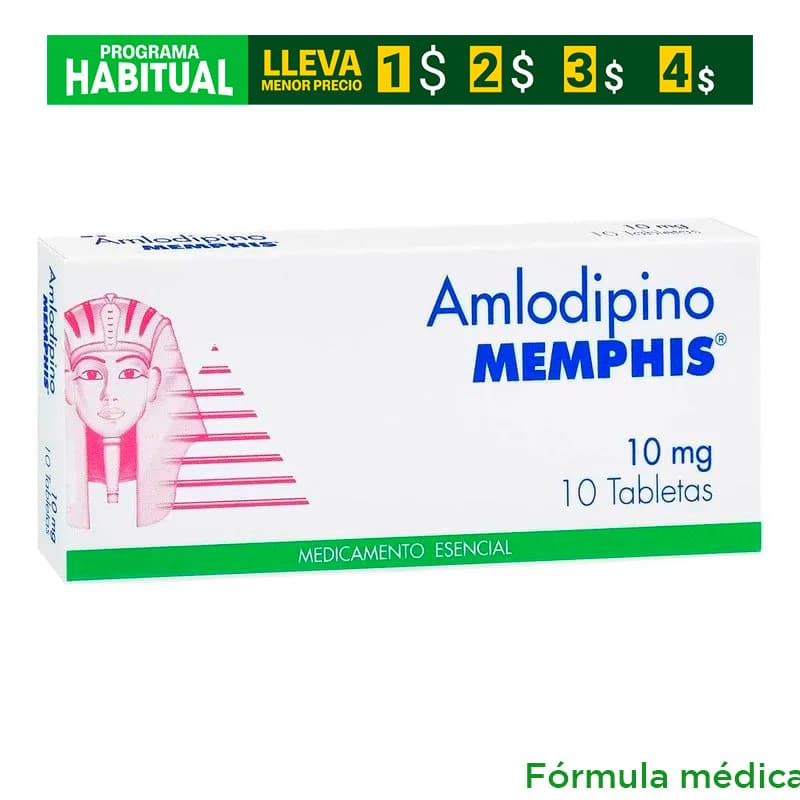 Amlodipino 10Mg Tabletas Caja X 10 Memphis