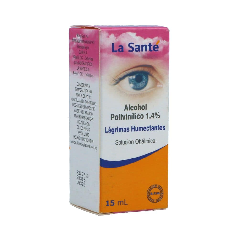Alcohol Polivinilico Lagrimas 1,40% Solución Oftalmica La Santé Frasco X 15 Ml