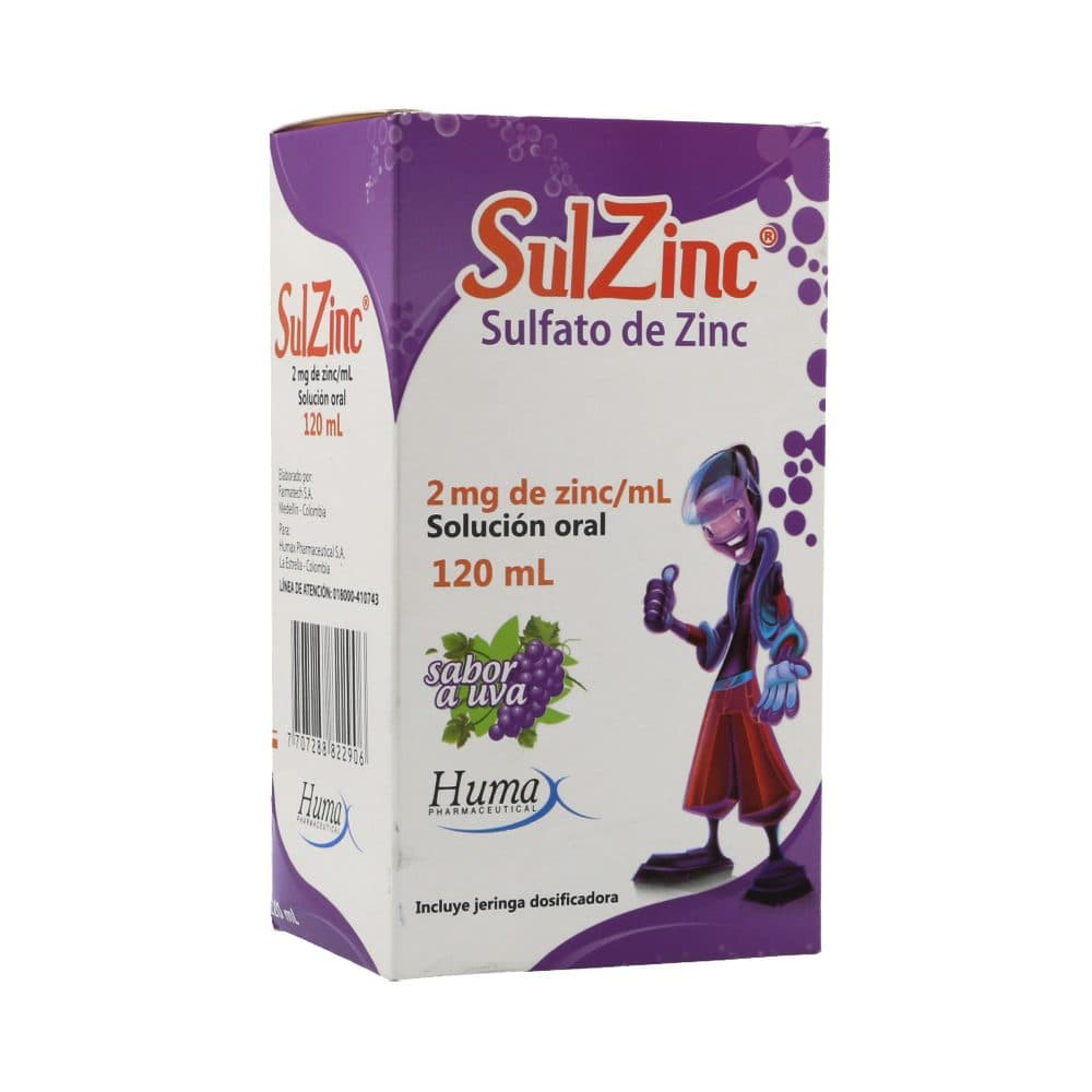 Sulzinc Solución Oral 2Mg Frasco X 120 Ml