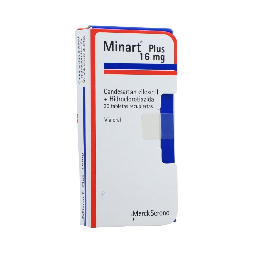 Minart Plus 16Mg+12.5Mg Caja X 30 Tabletas Recubiertas