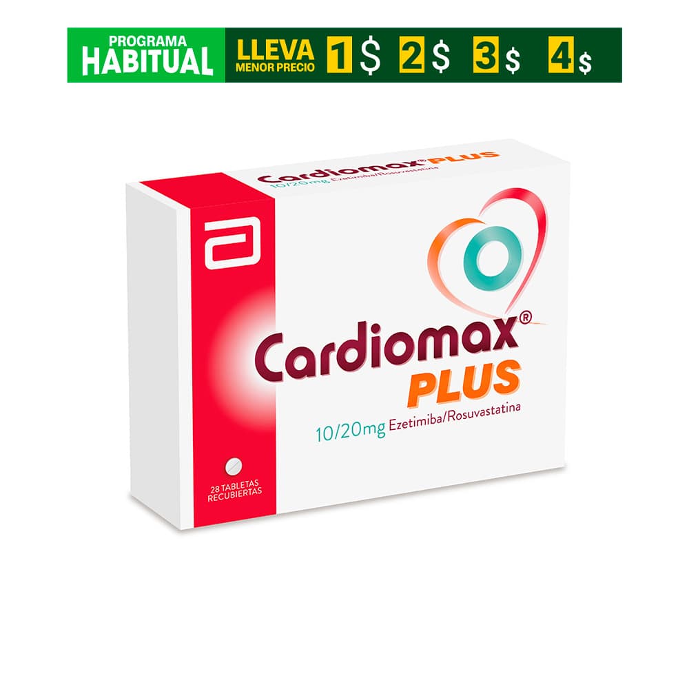 Cardiomax Plus Tabletas Recubiertas 10/20Mg Caja X 28