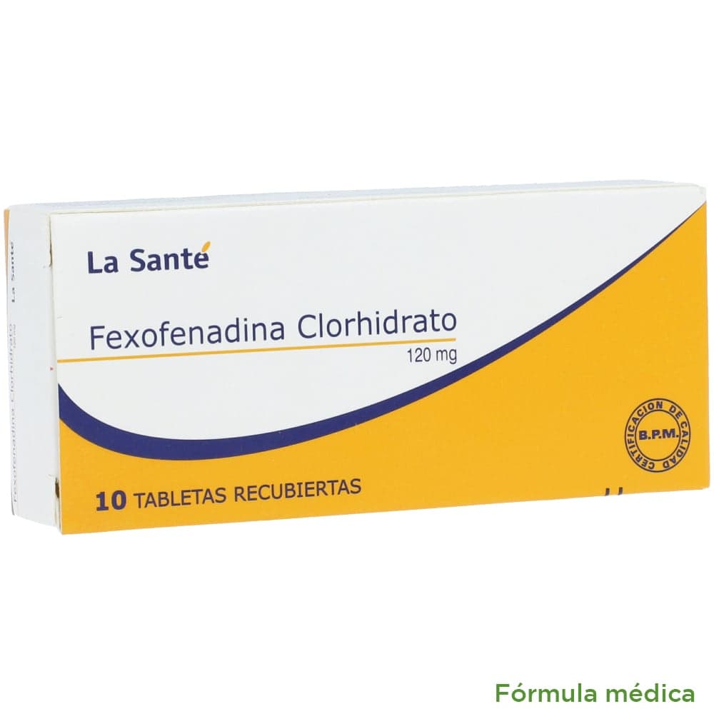 Fexofenadina 120Mg Lasante Caja X 10 Tabletas Recubiertas
