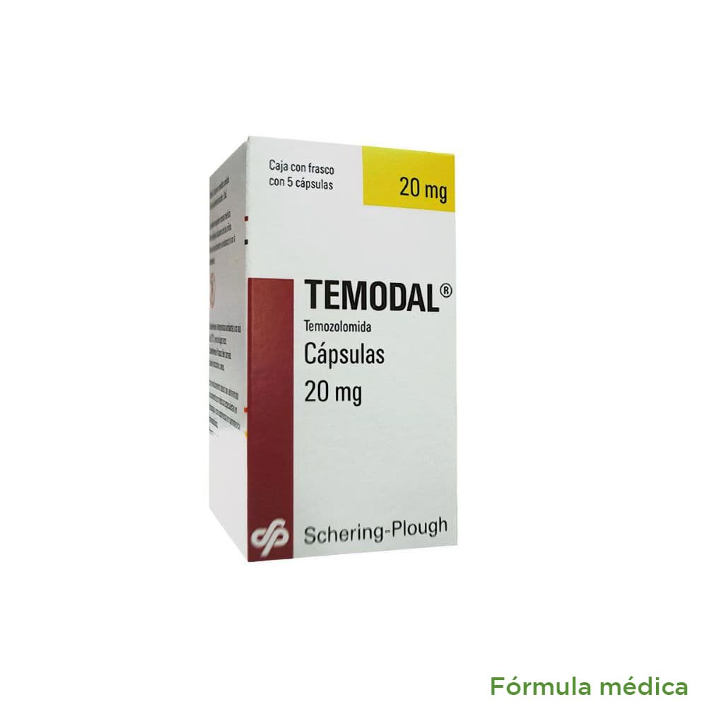 Temodal 20Mg Capsulas Caja X 5 Cápsulas