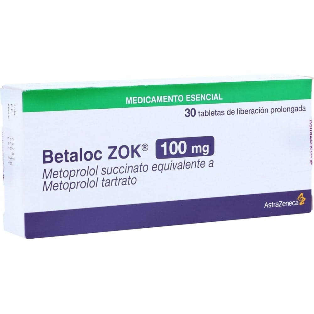 Betaloc Zok Tabletas Liberación Prolongada 100Mg Caja X 30