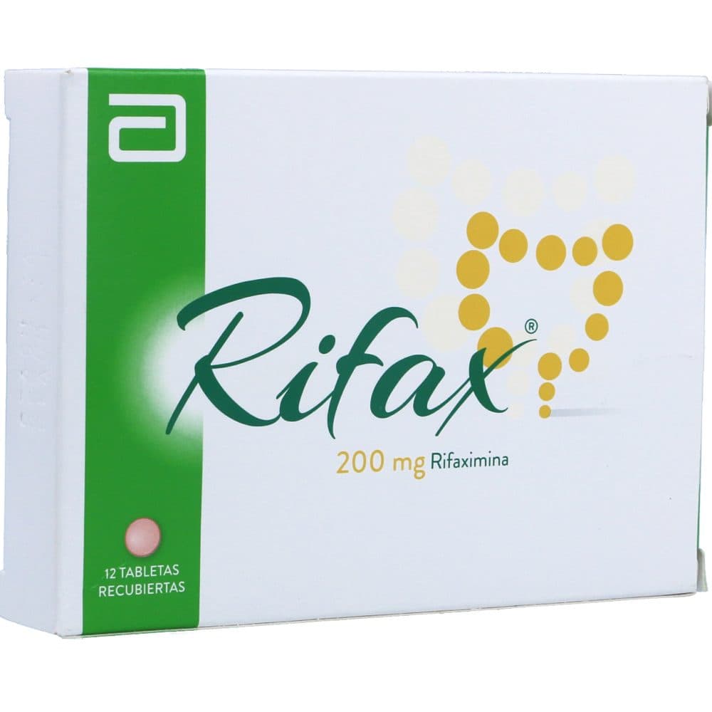 Rifax 200Mg Caja X 12 Tabletas Recubiertas