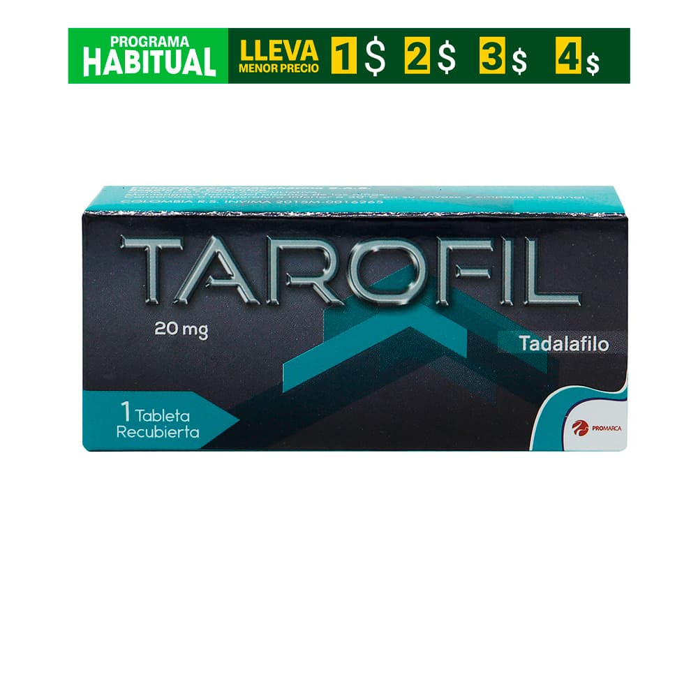 Tarofil 20Mg Tabletas Recubiertas Caja X 1