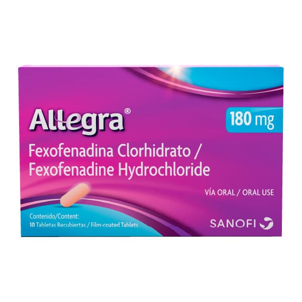Allegra Tabletas Recubiertas 180Mg Caja X 10