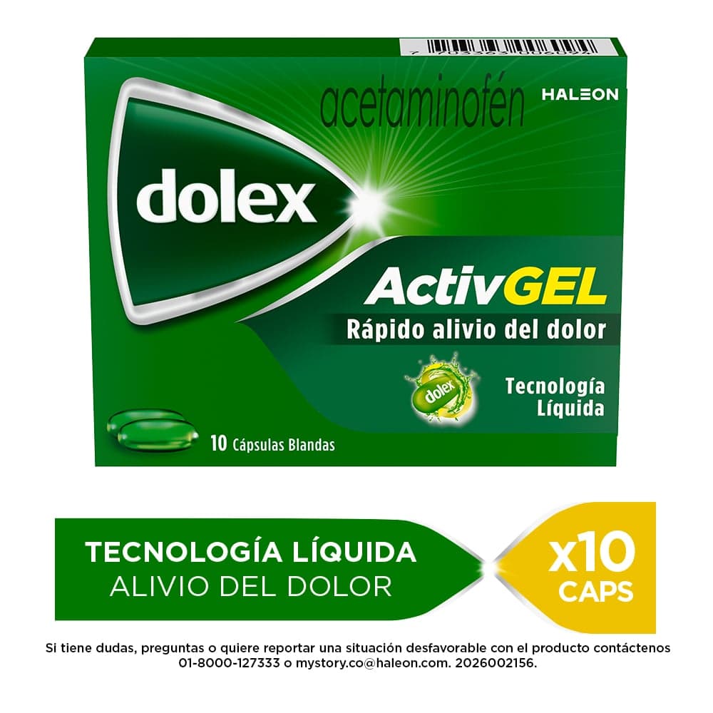Dolex Activgel Cápsulas Líquidas 500Mg Caja X 10