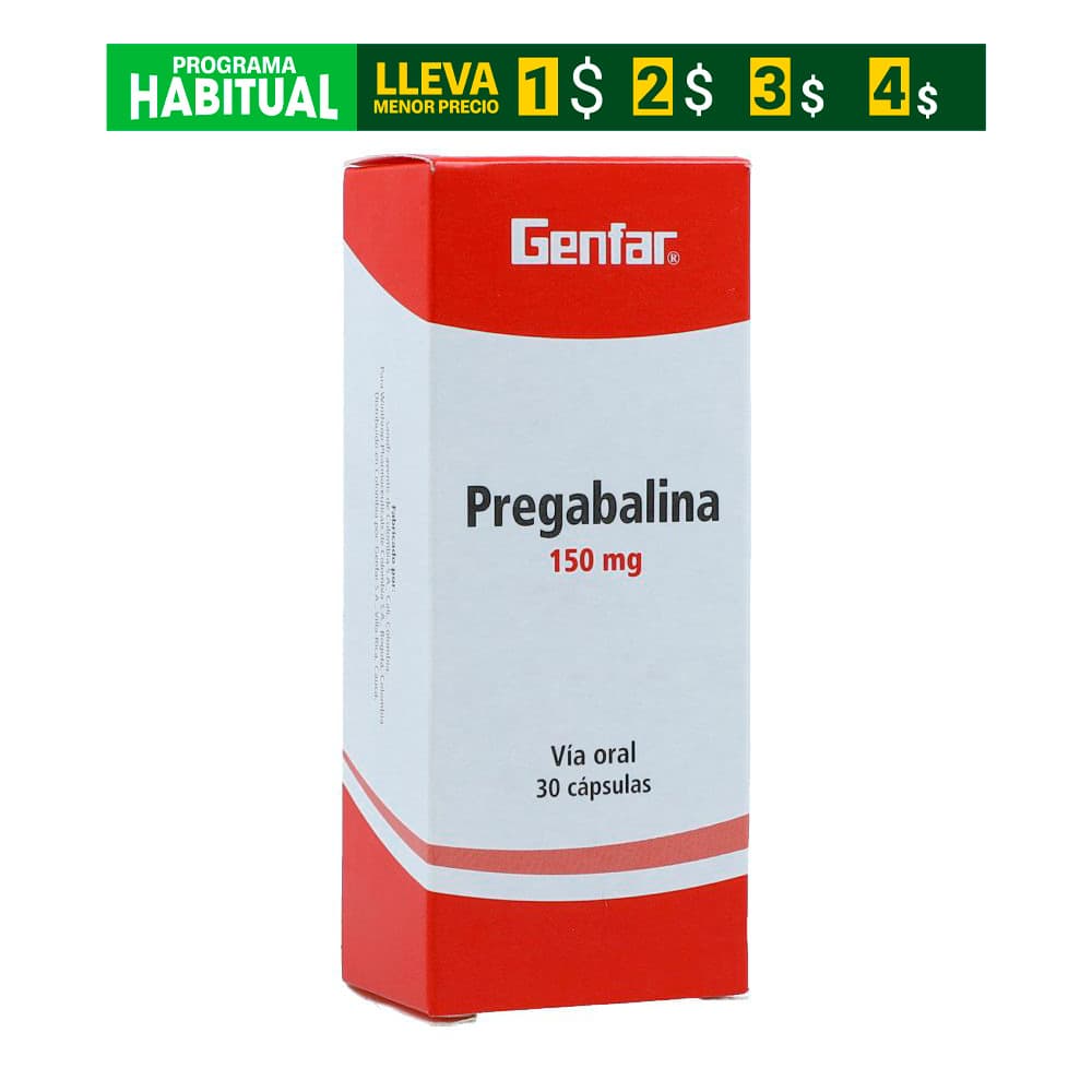 Pregabalina Cápsulas 150Mg Caja X 30
