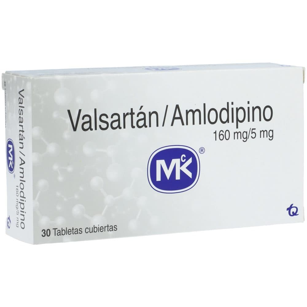 Valsartan+Amlodipino (5+160)Mg Tableta Recubierta Caja X 30 Mk