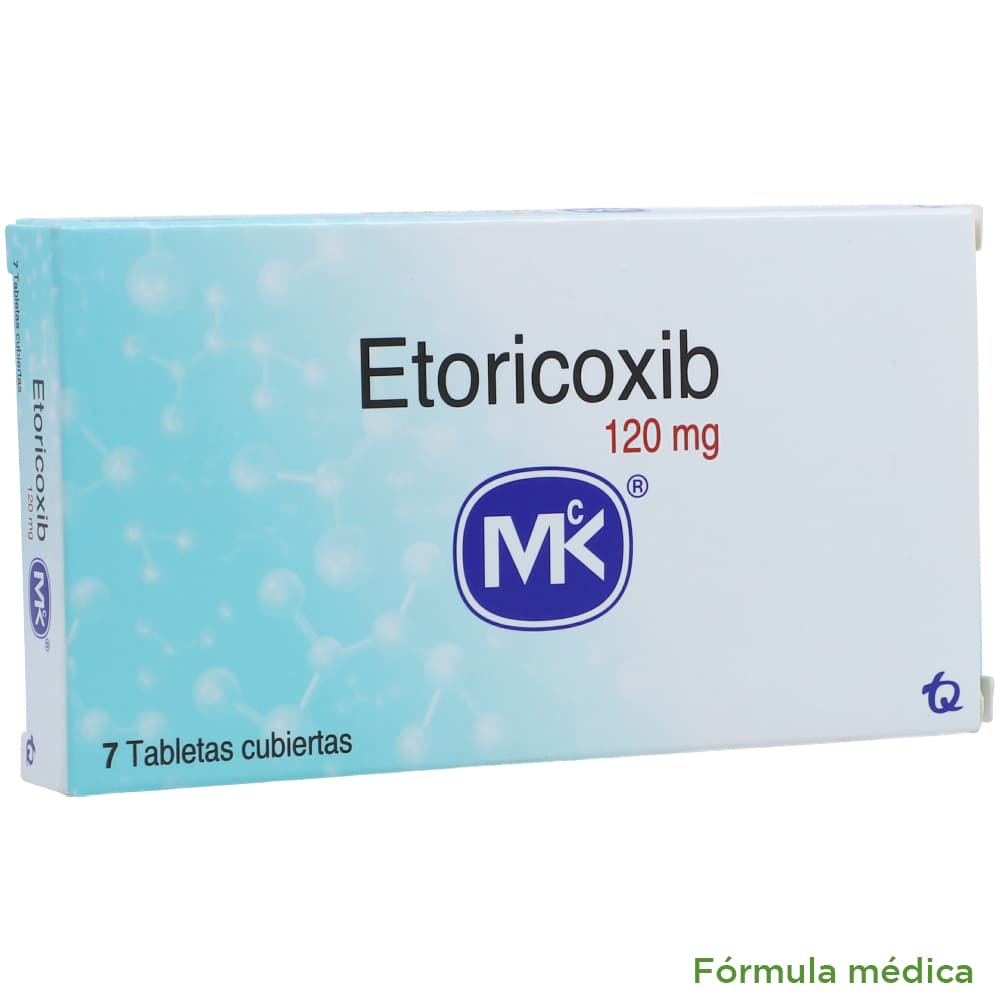 Etoricoxib MK 120 mg en 7 Tabletas Recubiertas
