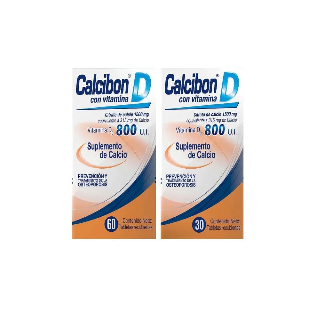 Calcibon D Frasco X 60 1500(315Ca)Mg+800Ui Tableta Recubierta Gtis Frasco X 30