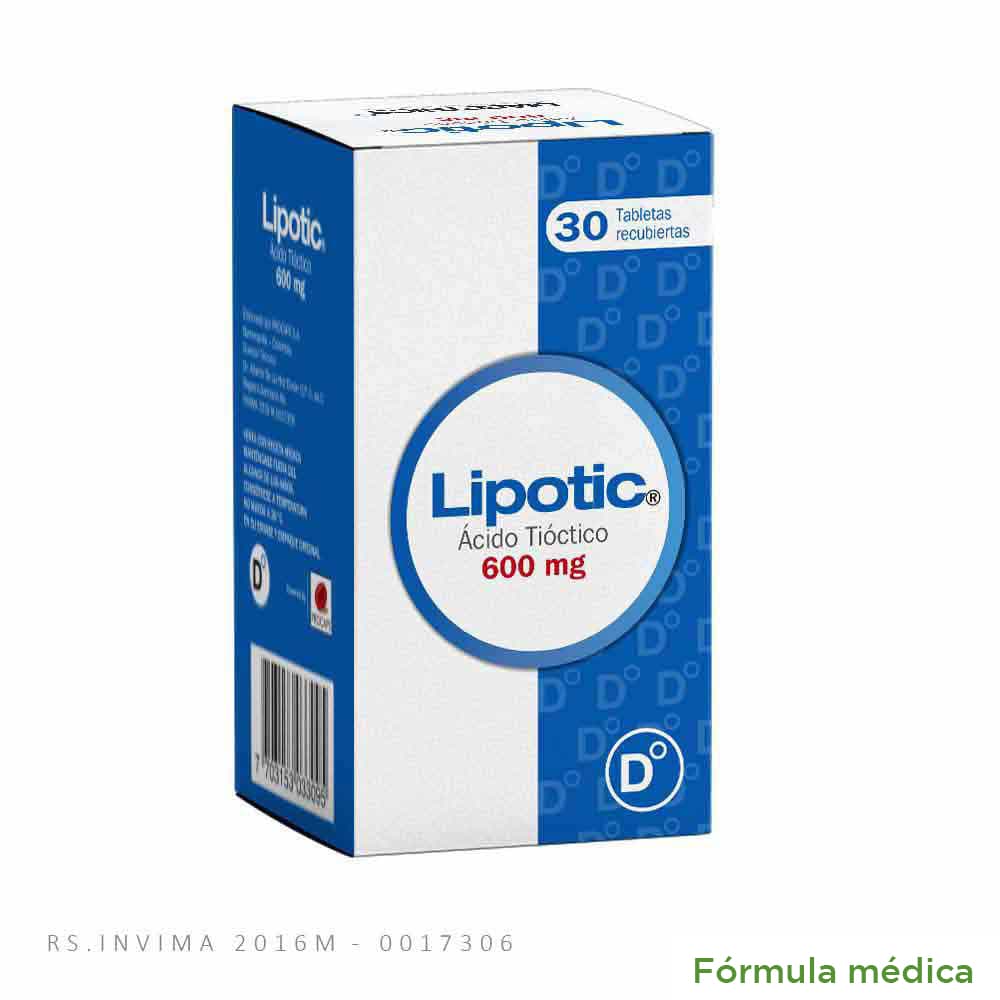 Lipotic 600Mg Tabletas Recubiertas Frasco X 30