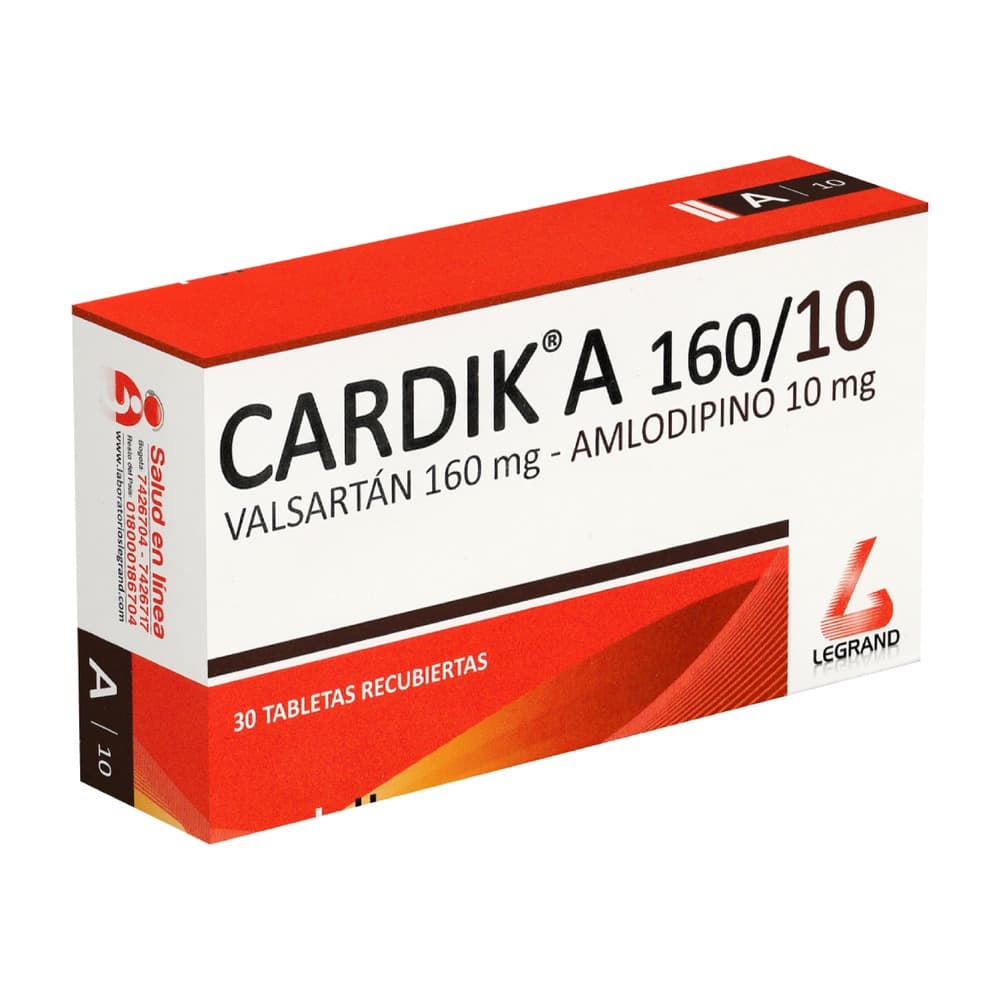 Cardik A (10+160)Mg Tableta Recubierta Caja X 30