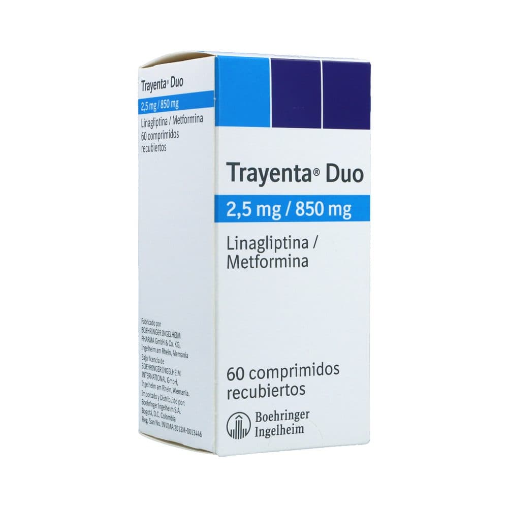 Trayenta Duo (2.5+850)Mg Tableta Recubierta Frasco X 60