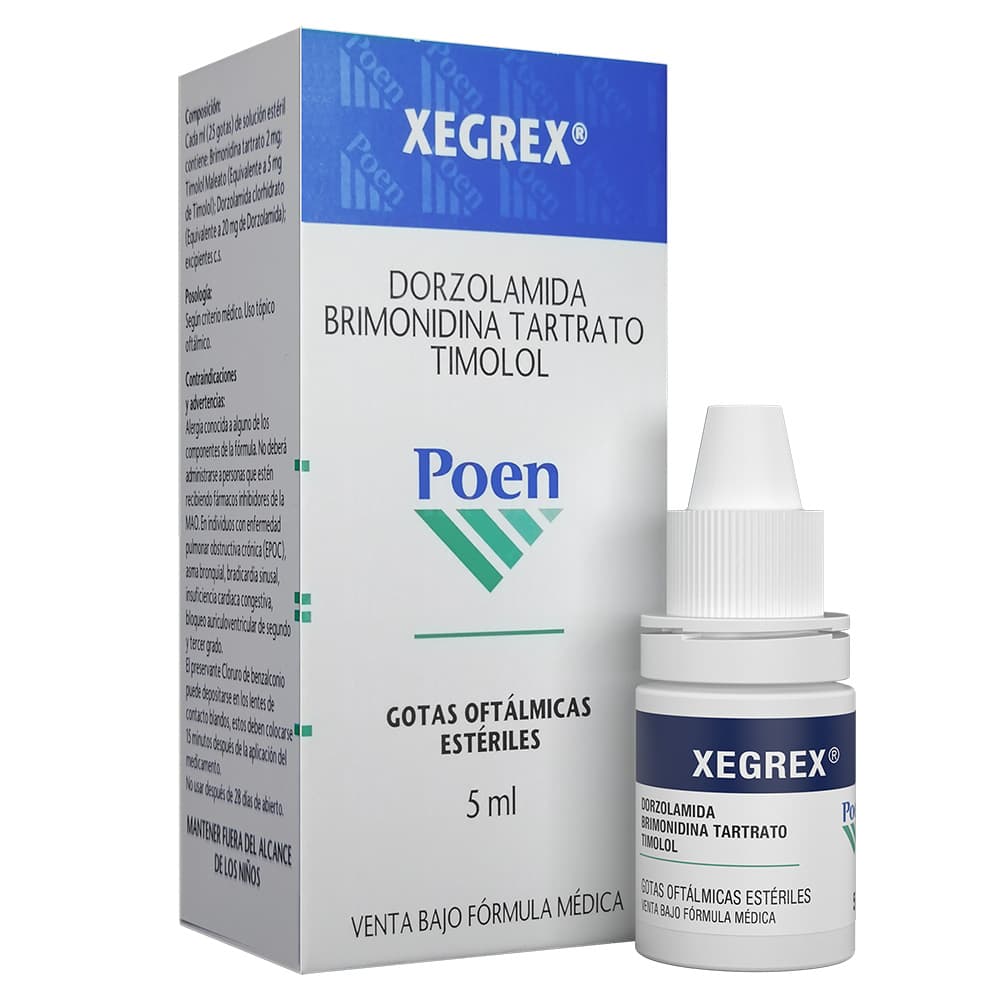 Xegrex (2+20+5)Mg/Ml(0.2+2+0.5)% Solución Oftalmológica Frasco X 5 Ml