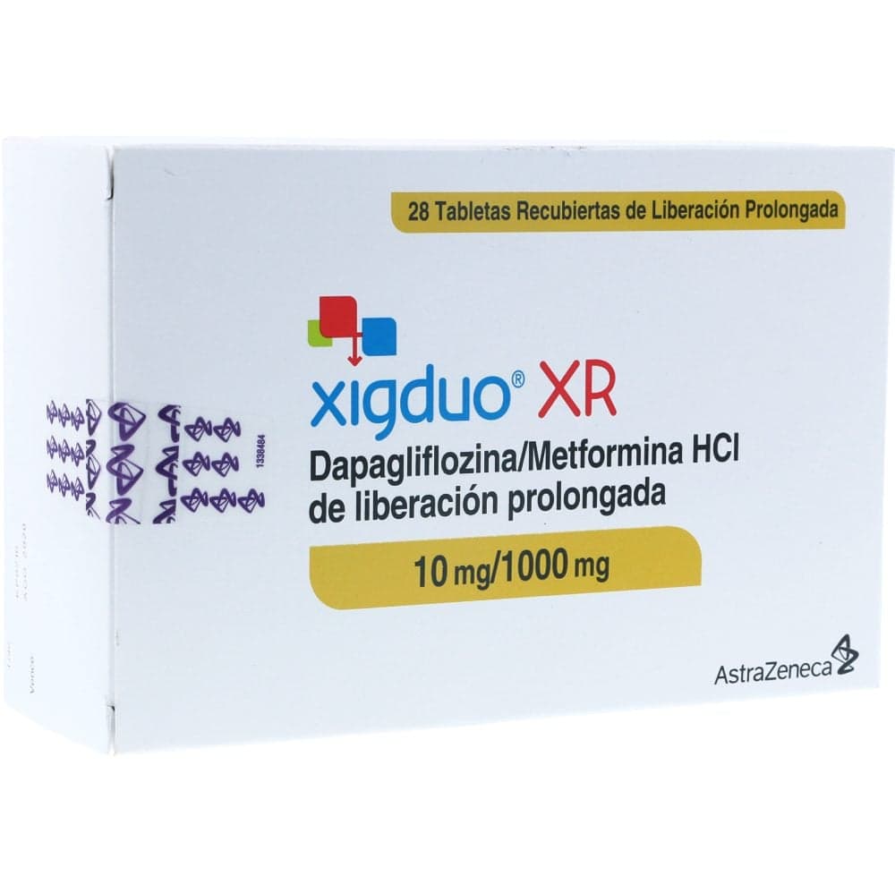 Xigduo Xr (10+1000)Mg Caja X 28 Tabletas Liberación Prolongada