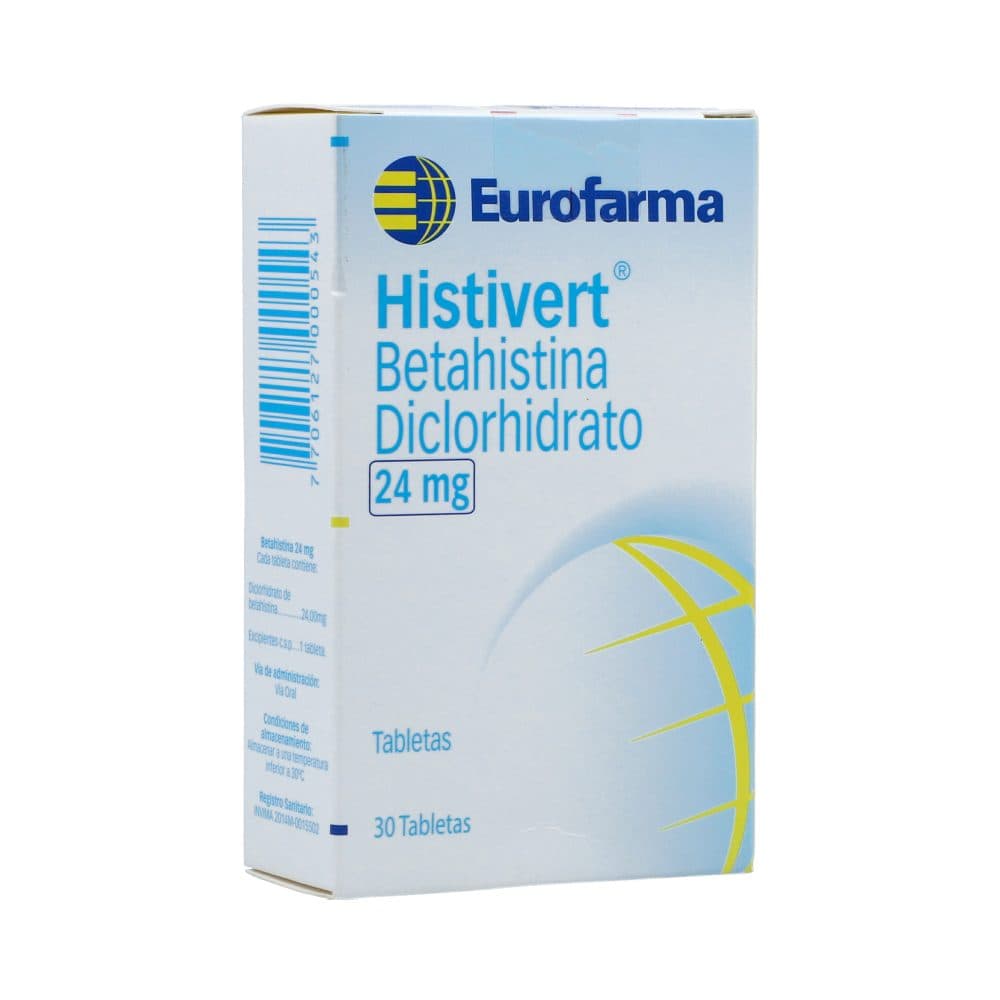 Histivert Tabletas 24Mg Caja X 30