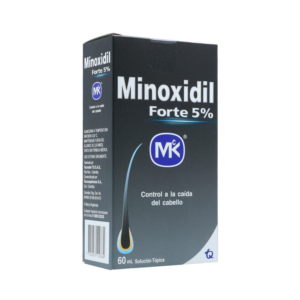 Minoxidil Forte Mk 5% Frasco X 60Ml Solución Tópica