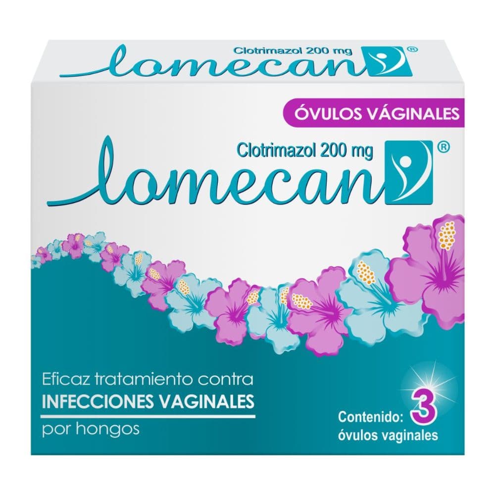 Lomecan V Óvulos Vaginales 200 Mg Caja X 3