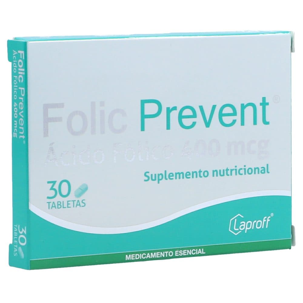 Folic Prevent 0.4Mg Tab Caj X 30
