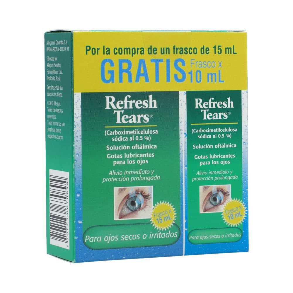 Refresh Tears® Duopack Solución Oftalmica Frasco X 15Ml Gratis 10Ml