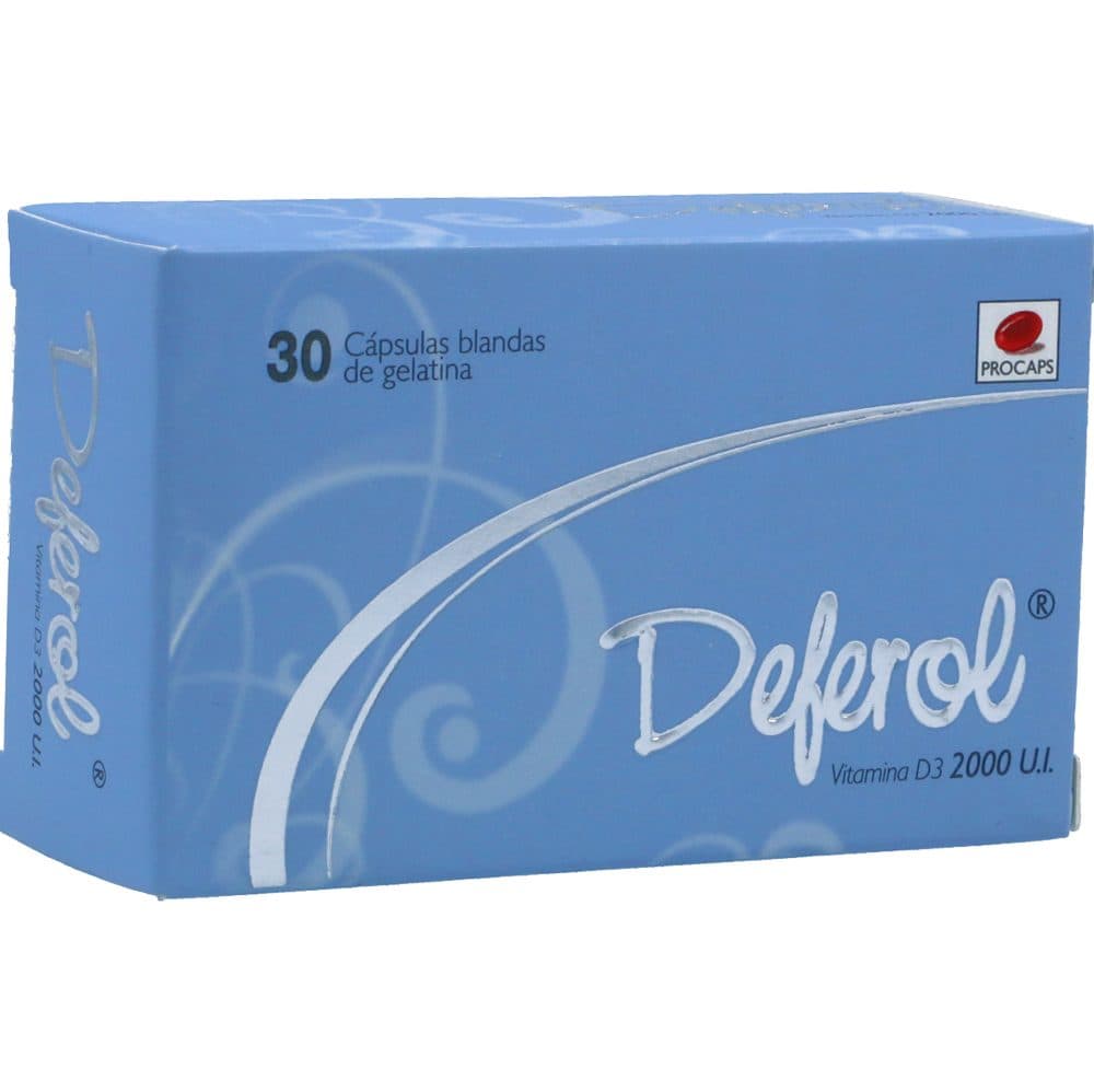 Deferol Cápsulas Blandas Vitamina D3 2000Ui Caja X 30